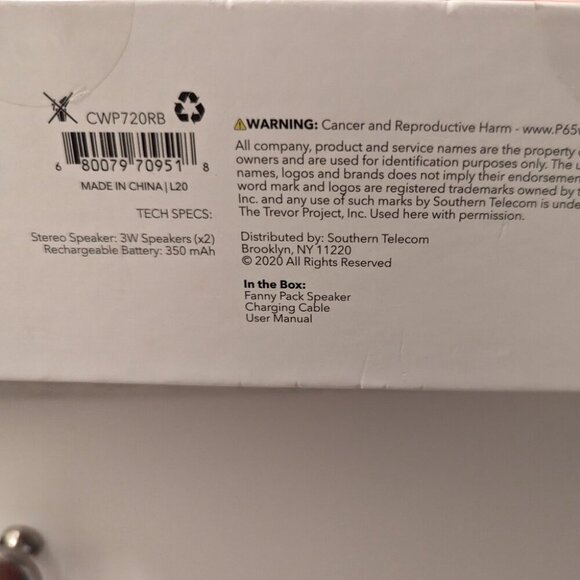 Pride Colorways Wireless fanny pack speaker - New - Picture 2 of 4